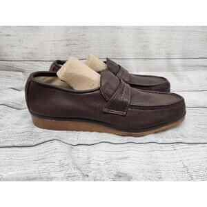 L.L Bean Vintage Mens Loafer Size 10 Wide Brown Made In Usa
